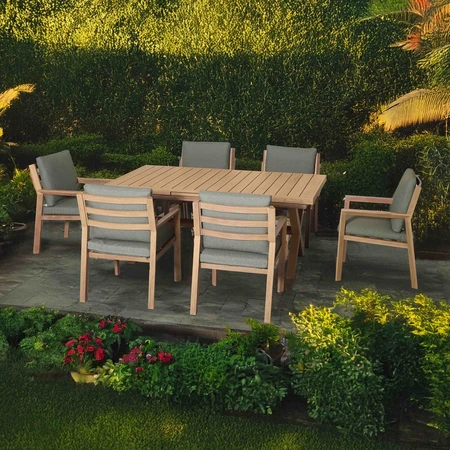 Hudson Wood Foil 8 Seat Dining Set - image 3
