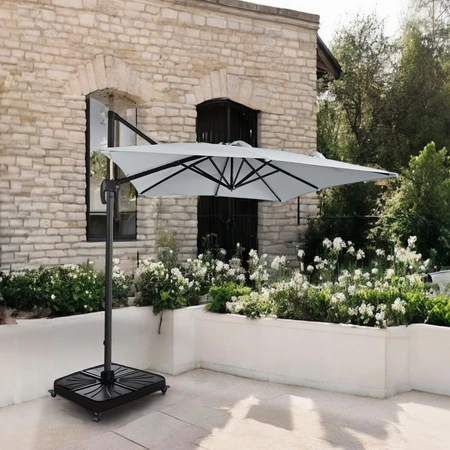 Diamond Cantilever Parasol Ash Grey 2.5x2.5m - image 1