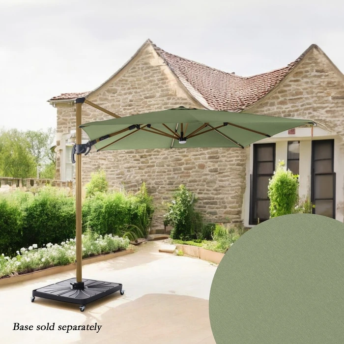 Diamond Deluxe Cantilever 3x3m Wood Foil - Olive