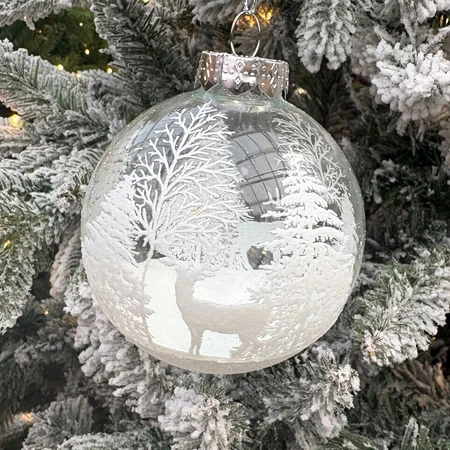 SW Pack of 21 Glass Baubles White