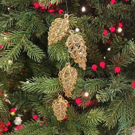 WD Pack of 6 Pinecone Decs - image 1