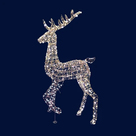 Standing Reindeer - Gold Wrap 170cm