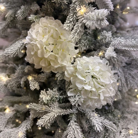 SW White Snowstorm Hydrangea Stem 69Cm