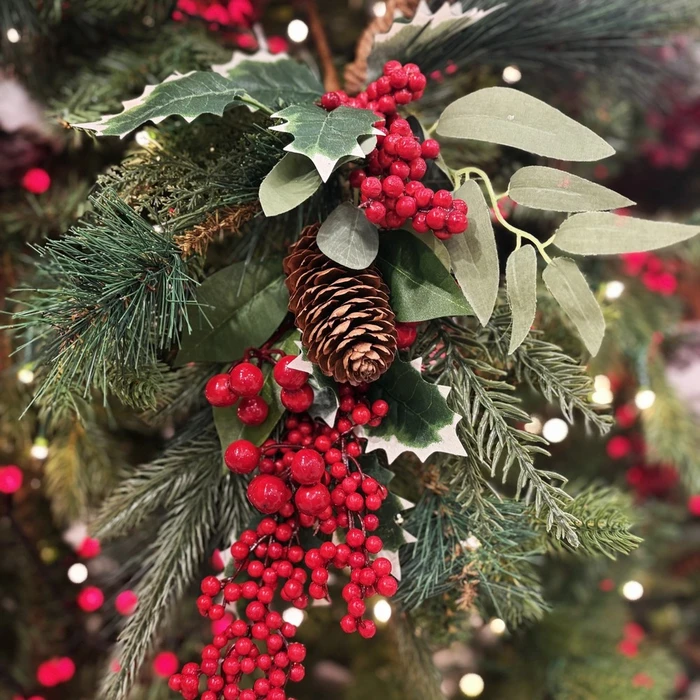WD 60cm Christmas Berry Holly Stem - image 1