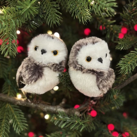 WD Brown Owl Hanging Dec 11.5cm 2ASST