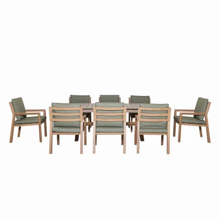 Hudson Wood Foil 8 Seat Dining Set - image 4