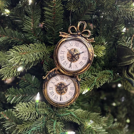 TD Brass Gold Clock Assorted Dec 13Cm