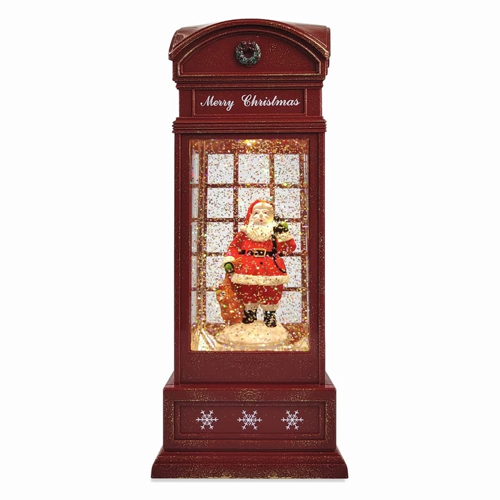 Santa In Telephone Box Waterspinner