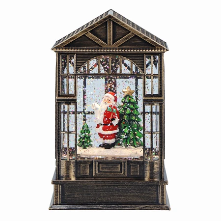 Santa And Tree Greenhouse Waterspinner Large