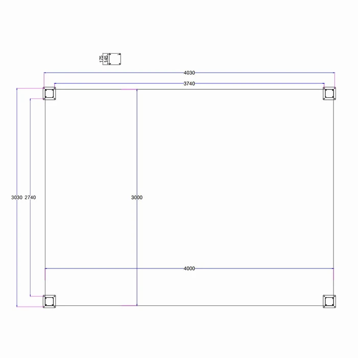 Riviera 4x3 Anthracite Pergola Frame Only - image 3