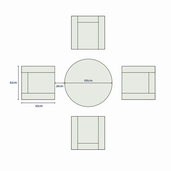 Hereford 4 Seat Dining Set - image 5