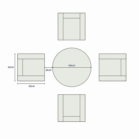 Hereford 4 Seat Dining Set - image 5