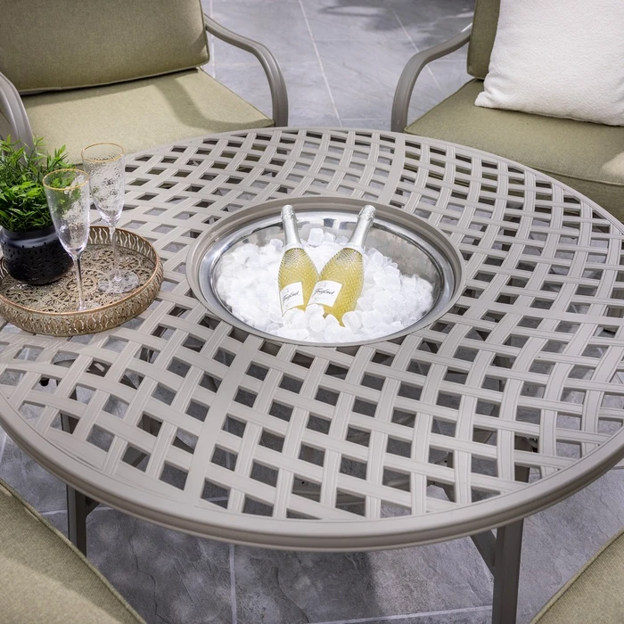 Burford 4 Seater Low Dining Table with Fire Pit - image 8