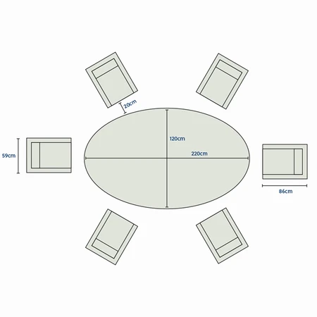 Athens 6 Seat Oval Dining Set 2025 - image 5