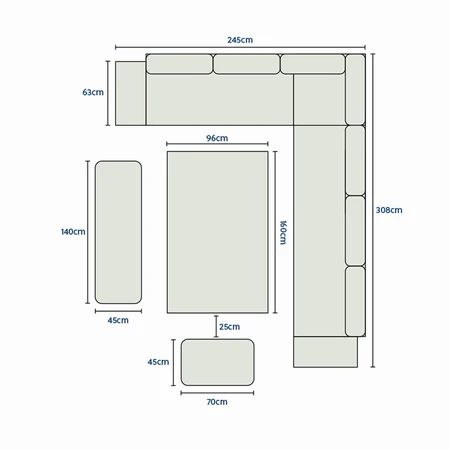 Stanton Contemporary Corner Dining Set - image 3