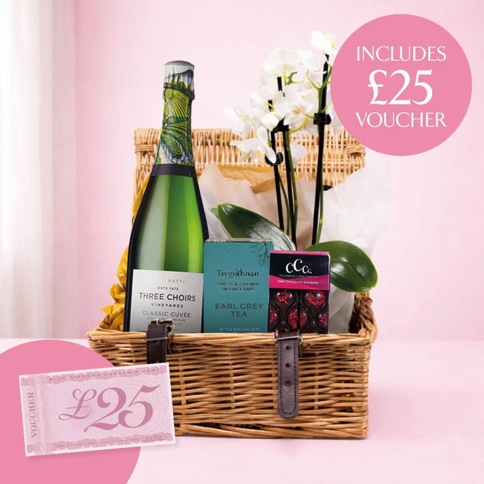 Wine + Orchid Gift Hamper
