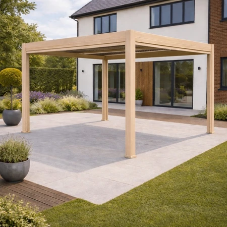 Alfresco Pergola 3X4M Light Oak Wood Effect