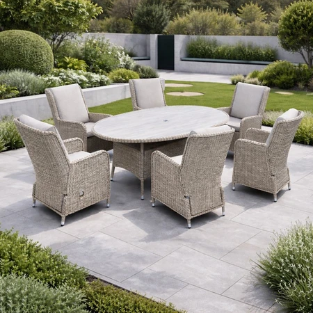 Athens 6 Seat Oval Dining Set - image 1