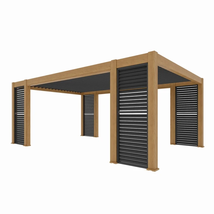 Riviera 6x3 Wood Effect with Blinds and Anthracite Panels - image 2