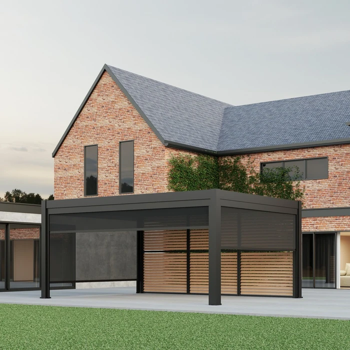 Riviera 4x3 Anthracite with Blinds and Wood Foil Panels - image 1