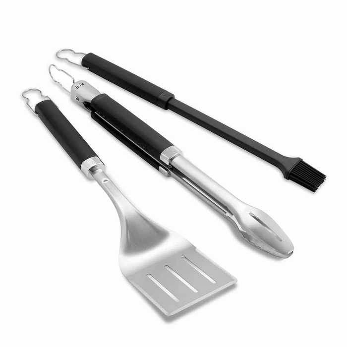 Weber Precision 3Pc Gril Tool Set Tong, Spatula & Basting Brush - image 1