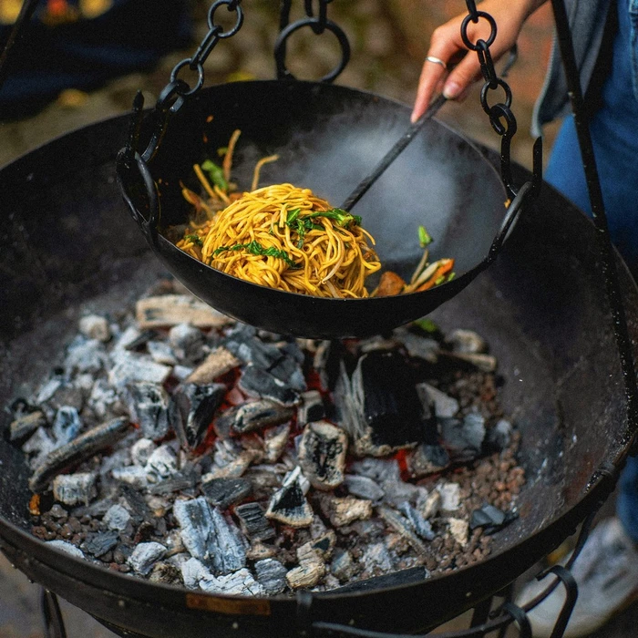 Kadai Cooking Bowl 3 Chains Fits 70 80cm - image 4