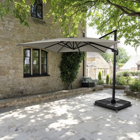 Diamond Cantilever Parasol Taupe 3X4m