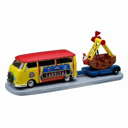 Lemax Towing Van With Carnival Ride