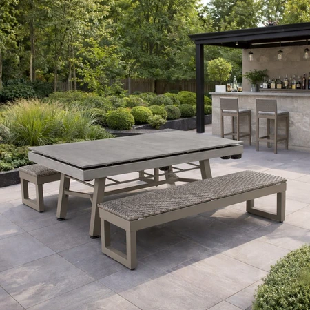 Crucible 6-Seat Dining Pool Table Set