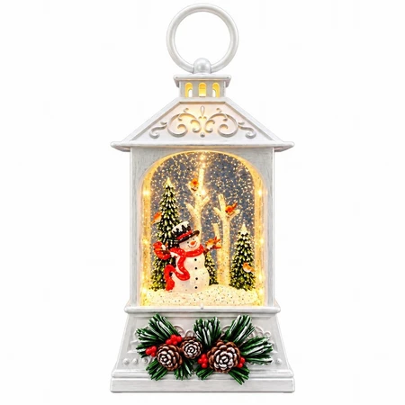 Snowman Water Spinner with Foliage