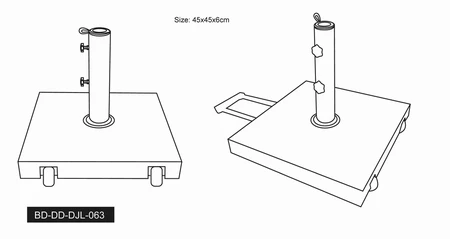 Diamond Distinction Premium Parasol Base Granite 30KG - image 2