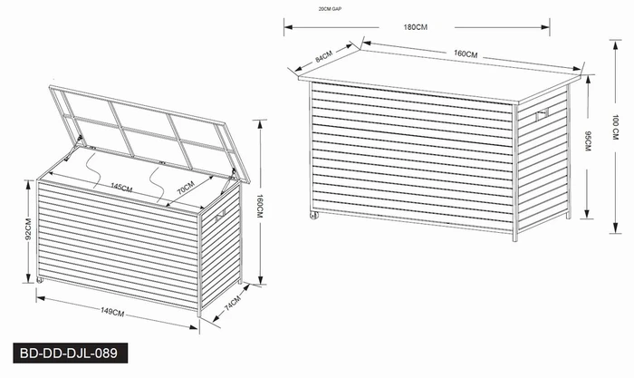 Orlando Cushion Storage Box Light Grey - image 5