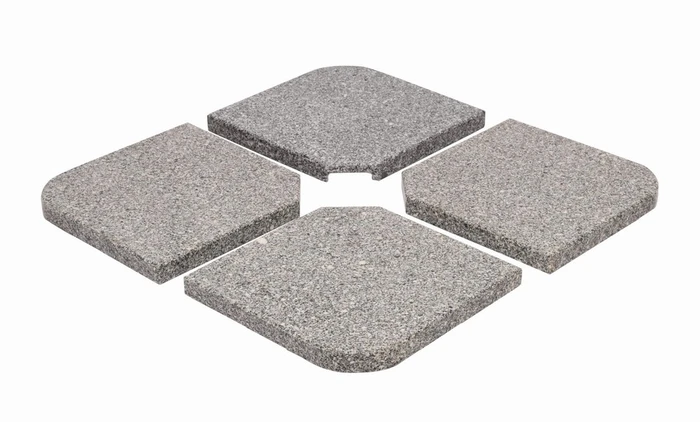 3x3m Square Cantilever Anthracite w LED + Cover + 4x Granite Quads - image 2