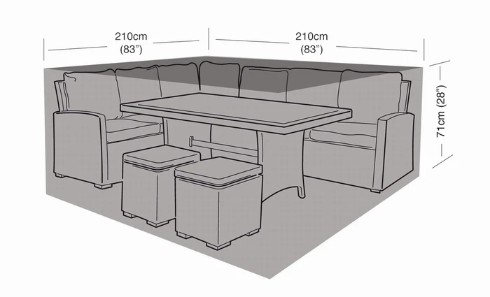 Premium Square Casual Dining Set Cover - image 2