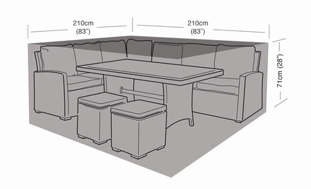 Premium Square Casual Dining Set Cover - image 3