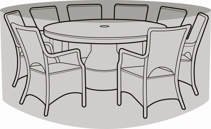 Premium 8 Seat Round Dining Set Cover - image 1