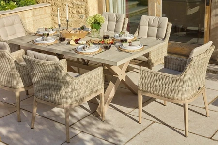 Monterey 6 Seat Rect Dining Set SS - image 2