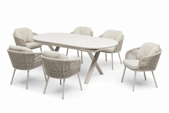 Hidcote 8 Seat Oval Extending Dining Set - image 2