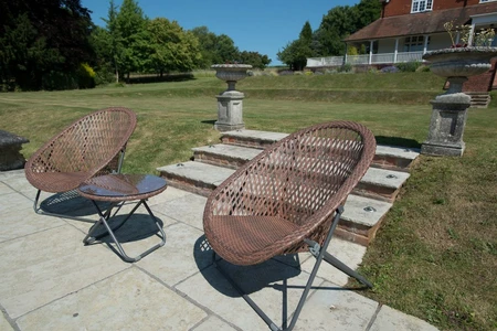 COPPER FAUX RATTAN LOUNGER SET - image 2