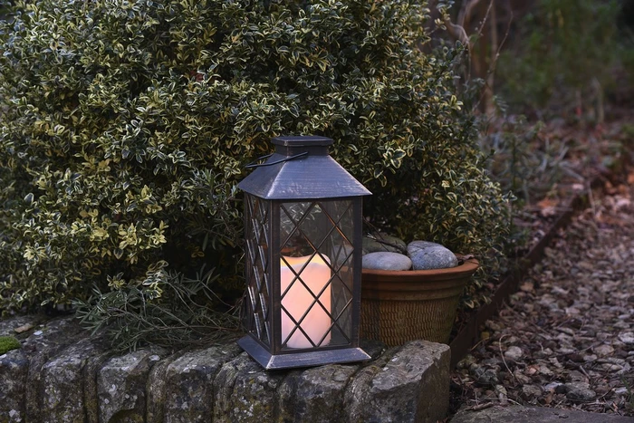 St Helens Flickering Candle Lantern Bronze - image 1
