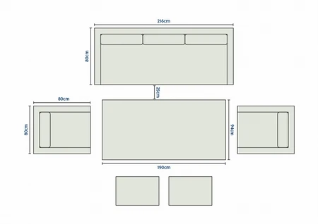 Hudson Wood Foil Sofa Set - image 6