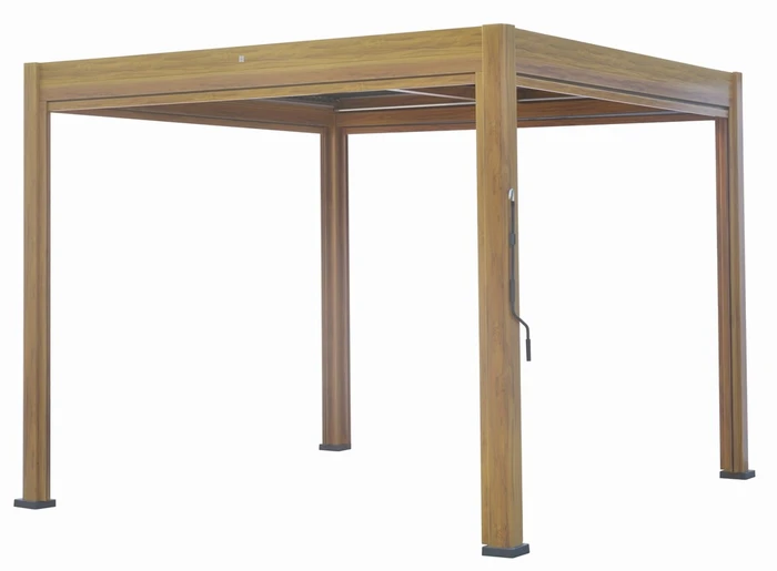 Alfresco Pergola 3X3M Teak Wood Effect - image 2