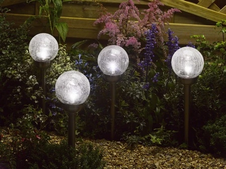 Blue Diamond Decor Crackle Glass Orb Stake - image 11