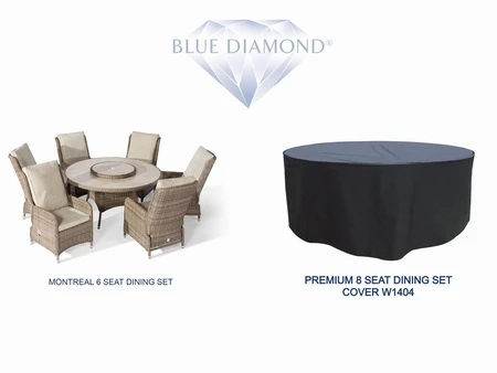 Premium 8 Seat Round Dining Set Cover - image 5