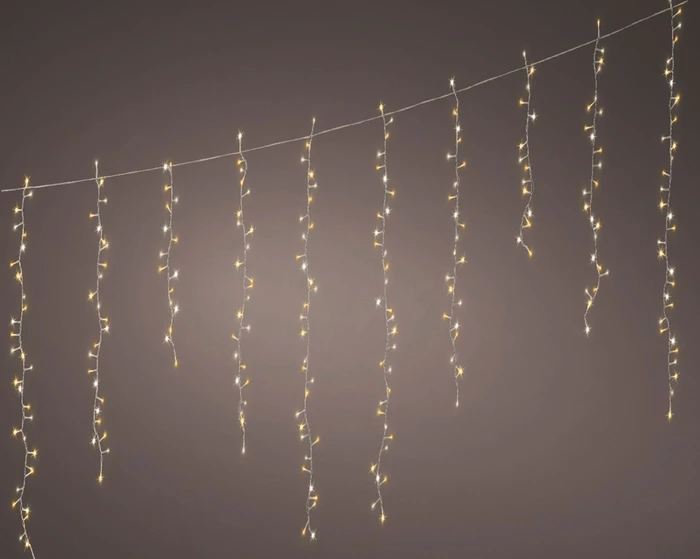 LED Icicle Twinkle Two Tone Gold Mix 256 - image 1
