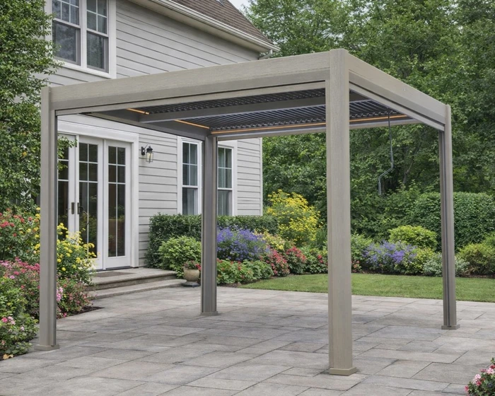 Alfresco Pergola 3X3M Light Oak Wood Effect - image 1