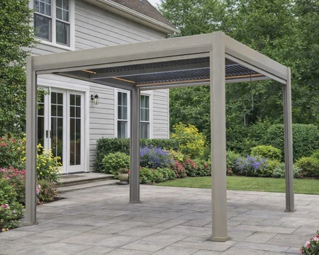 Alfresco Pergola 3X3M Light Oak Wood Effect