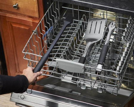 Weber Precision 3Pc Gril Tool Set Tong, Spatula & Basting Brush - image 4