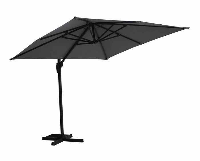 Diamond Cantilever Parasol Ash Grey 3x3m - image 1