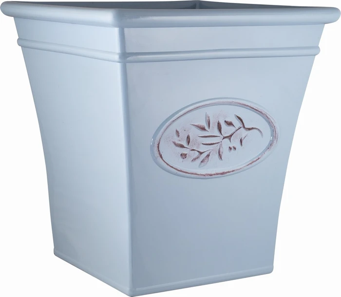 Olive Planter Tall Square Blue